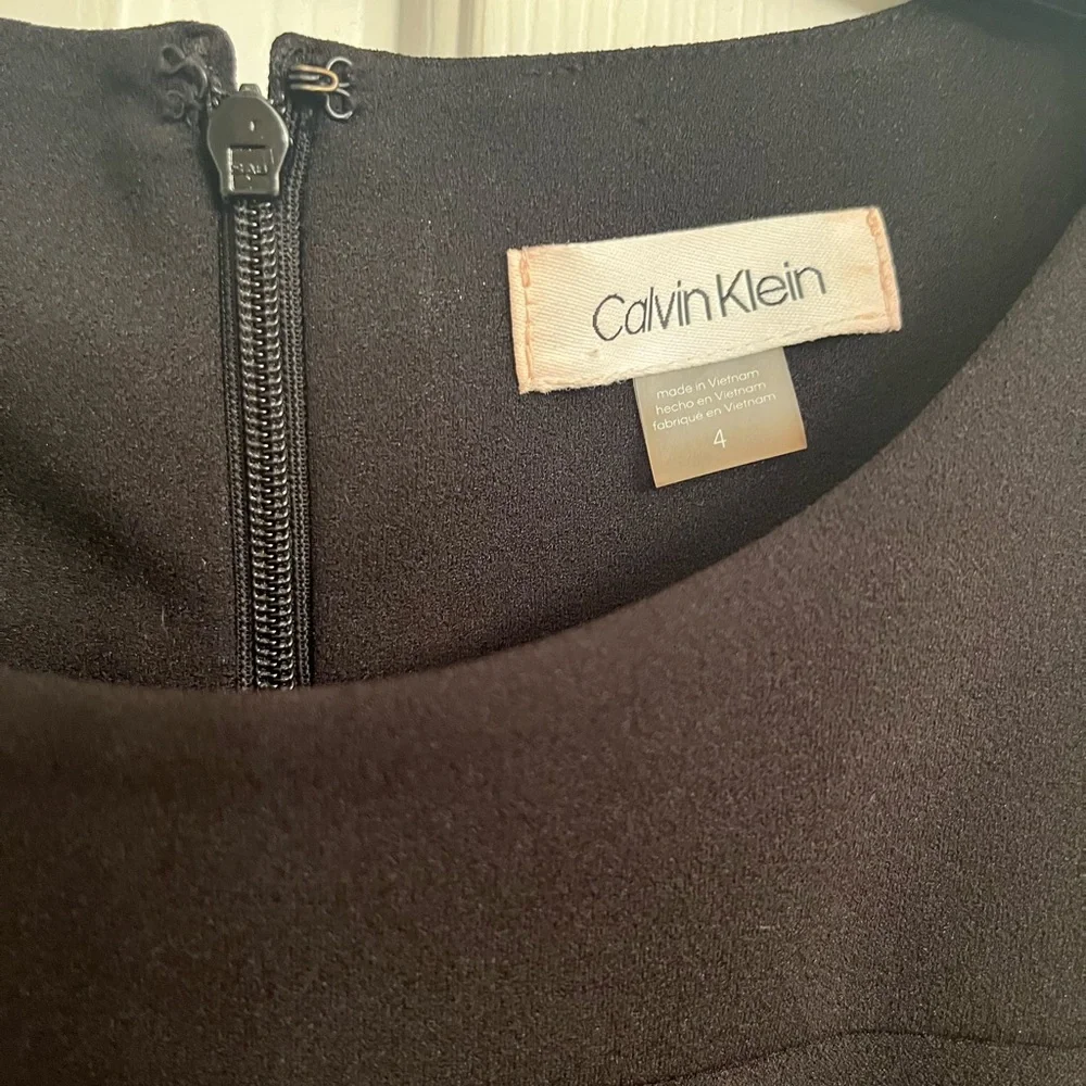 Calvin Klein black zip-up formal dress - Picture 2 of 3